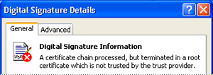 Digital Signature Details dialog box