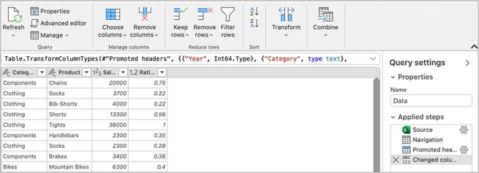 The Power Query Editor