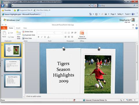 PowerPoint in the browser