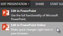 Open in PowerPoint Online