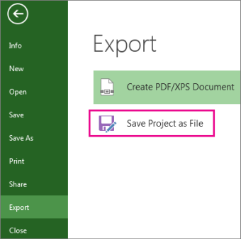 How to open microsoft project files in excel
