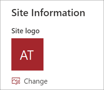 Screenshot showing the SharePoint dialog for changing the site logo.