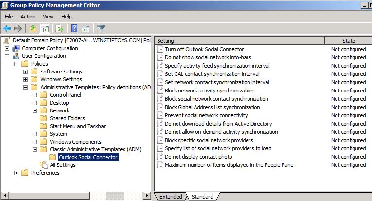 outlook social connector for office mac 2016