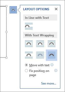 Text box layout options