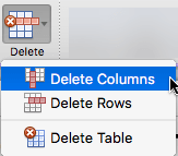 The Delete Column command