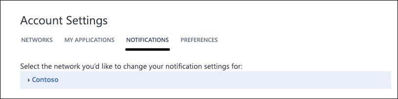 Screenshot shows settings for each network