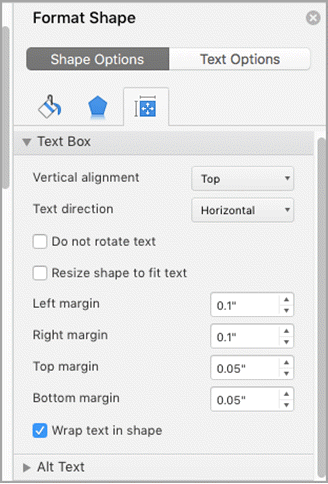 fire calf pleasant Align text or adjust the margins within a text box