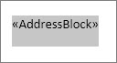 Selected Address Block field