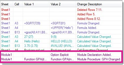 Changes to a macro in results grid