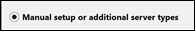 Choose manual setup