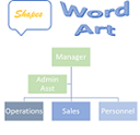 Shapes, SmartArt, and WordArt