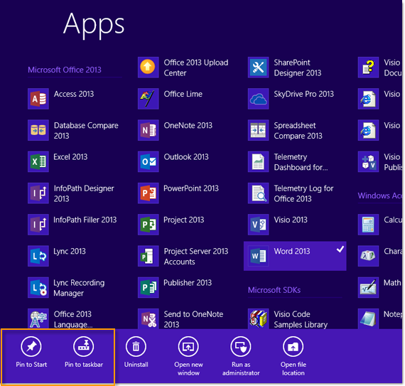 hur man lånar skype-ikon till skrivbordet i Windows 8