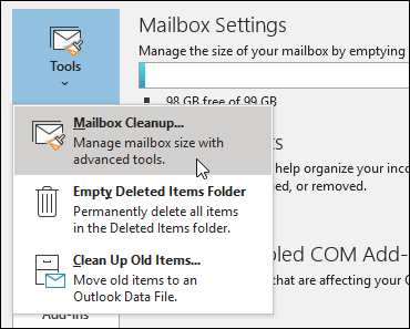 So stoppen Sie eine umfangreiche eingehende E-Mail in Outlook