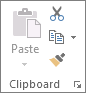 Clipboard group on the Home tab