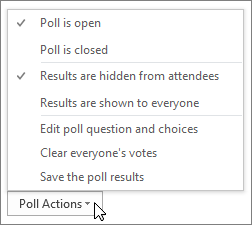 Poll actions