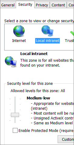 Local Intranet zone