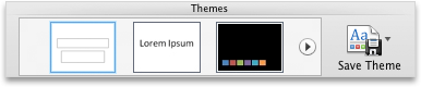 Themes tab, Themes group
