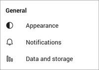 Teams free general settings mobile