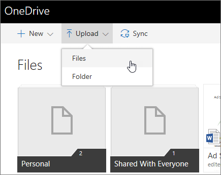 Screenshot showing how to share with OneDrive for Business