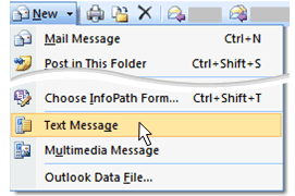 Outlook file menu