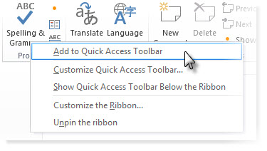 Image result for Customize the Quick Access Toolbar