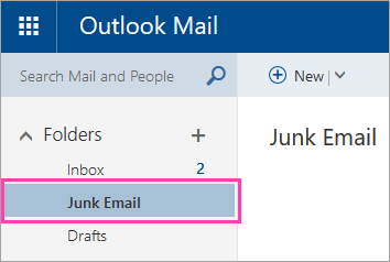 A Screenshot Of The Junk Email Folder