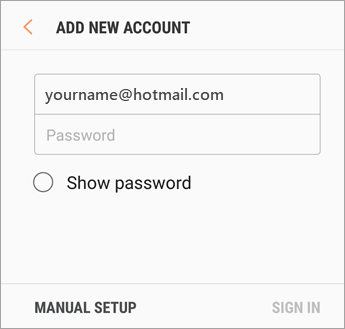 Email address and password