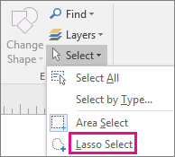 Click Lasso Select in the Editing group on the Home tab.