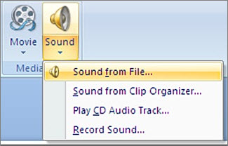 how insert audio file for background of loop in powerpoint mac 2011