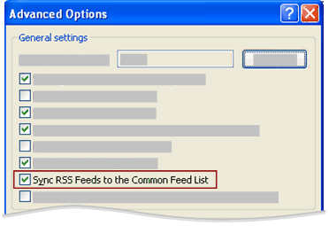 Advanced Options dialog box