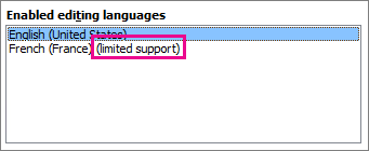 Editing language with limited support