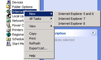 No Internet Explorer 9 Options. 