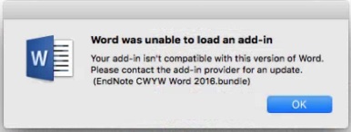 Fix Cwyw Issue With Endnote X7 Word 2016 For Mac