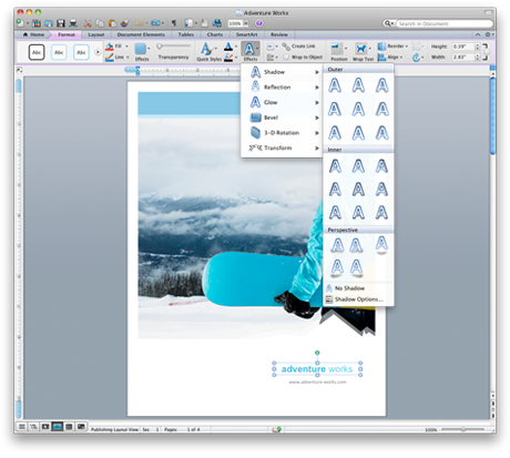 how to make a brochure on microsoft word 2011