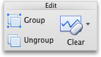 Sparklines tab, Edit group
