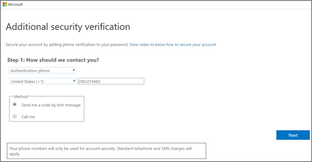 Choose your authentication method and then follow the prompts on the screen.