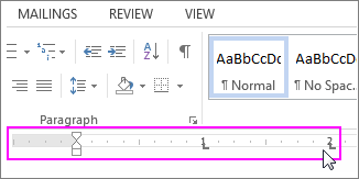 word set tab stops for document
