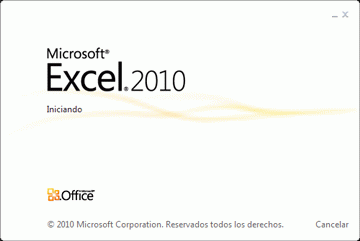 The Excel startup screen appears.