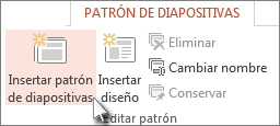 Insertar otro patrón de diapositivas