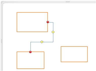 The connector is reconnected.Click the connector you want to reconnect.