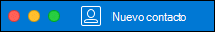 Botón Nuevo contacto en Outlook para Mac.