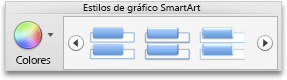 Ficha SmartArt, grupo Estilos de gráficos SmartArt