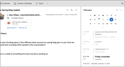 microsoft outlook for mac view