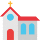 Emoticono de iglesia