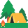 Emoticono de camping