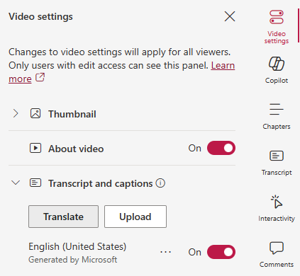 Interfaz de usuario que muestra un botón Traducir