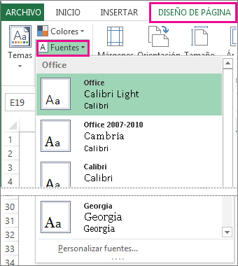 Cambiar un tema y que sea el predeterminado en Word o Excel - Soporte  técnico de Microsoft