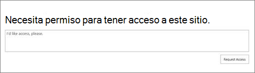 Cuadro de diálogo Acceso denegado de SPO.