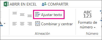 Resultado de imagen para AJUSTAR  TEXTO  EXCEL