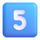 Emoji de tecla de número cinco de Teams
